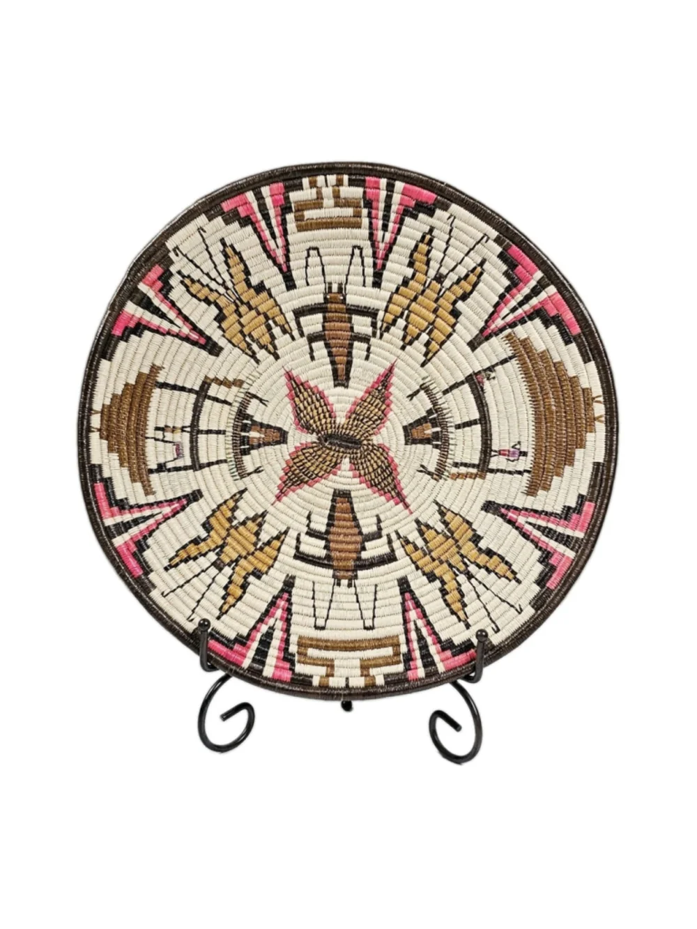 Southwestern Style Woven Coiled Basket Plaque 13